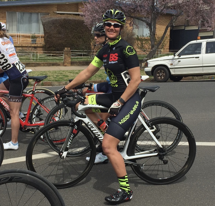NSW Masters Road Championships @ 22 Sept - Ruth Strapp at the W4 Road Race start