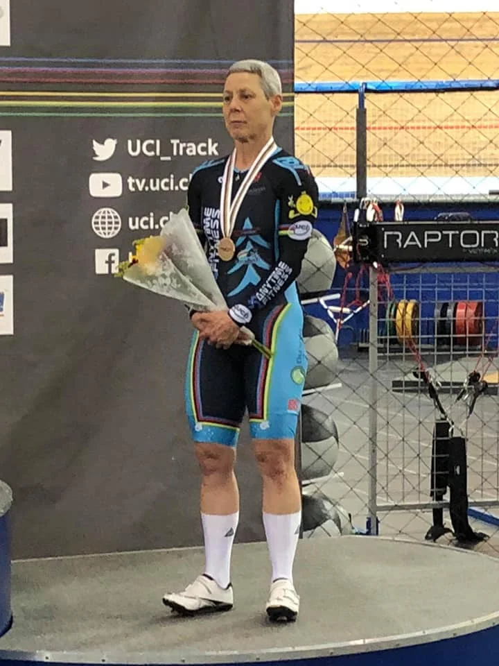 World Masters Track Championships @ 8 Oct - Lise Benjamin on the podium