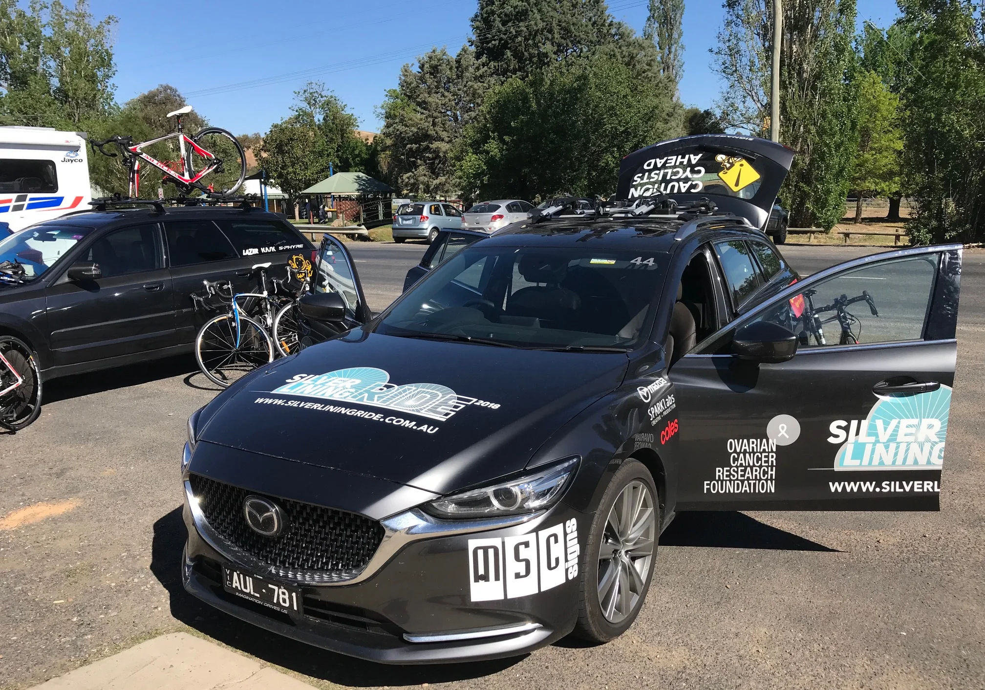 Silver Linings Charity Ride @ Jugiong @ 22 Oct - Before the stage start from Jugiong to Harden