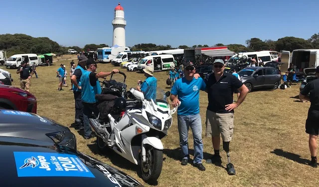 HST 19 @ Saturday @ Cape Schank Lighthouse start - Mike O’Reilly & Alex Simmons (BiciSport)