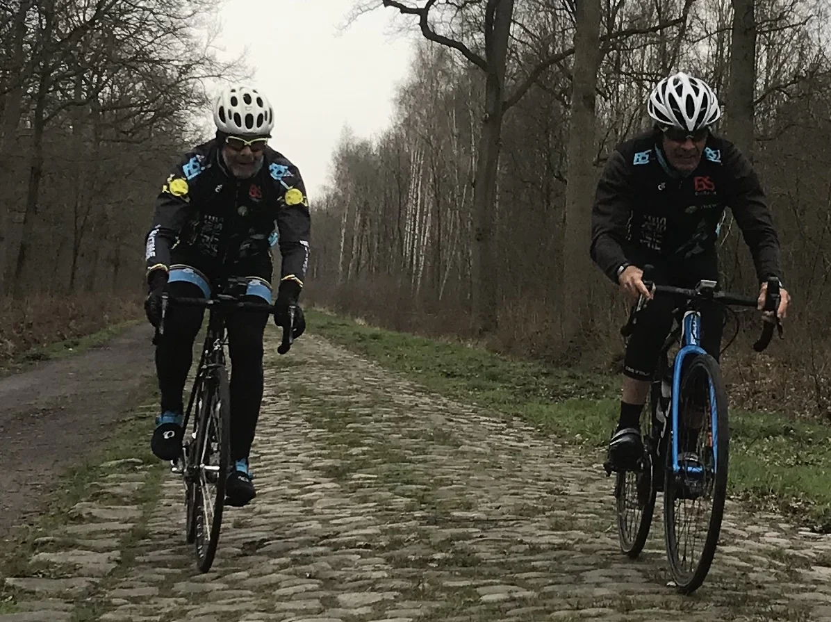 Roubaix Recon Ride @ 28 Mar - Arenberg Forest cobbles (Sector 19) with Martin Wright & Mike Lawson