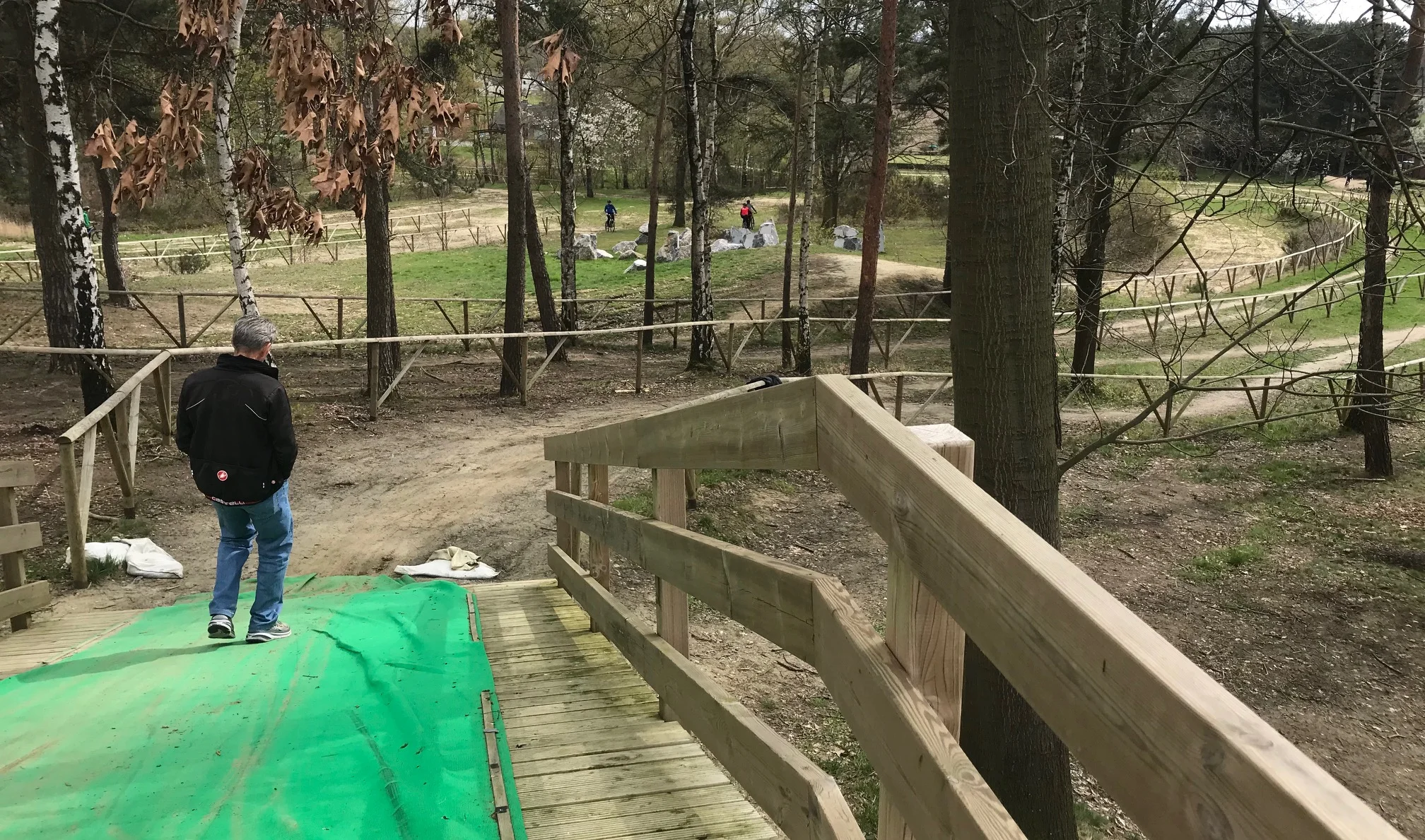 Sven Nys Cycling Centre @ Hageland @ 4 April - Mike Lawson walking the Sven Nys cyclo cross circuit at Balenberg