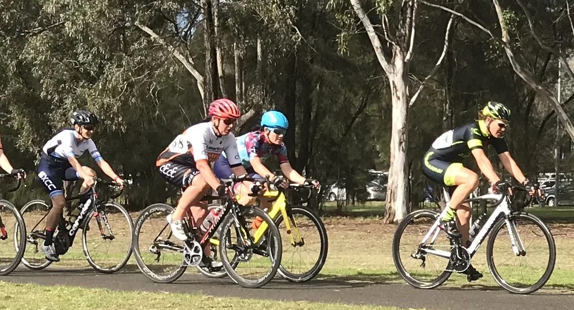 Metropolitan Championships @ Penrith Lakes @ 6 July - W4 category and Ruth Strapp (BiciSport Happy Wheels) chasing the racing miles in preparation for the UCI World Masters Road Championships in Poland in September 2019.