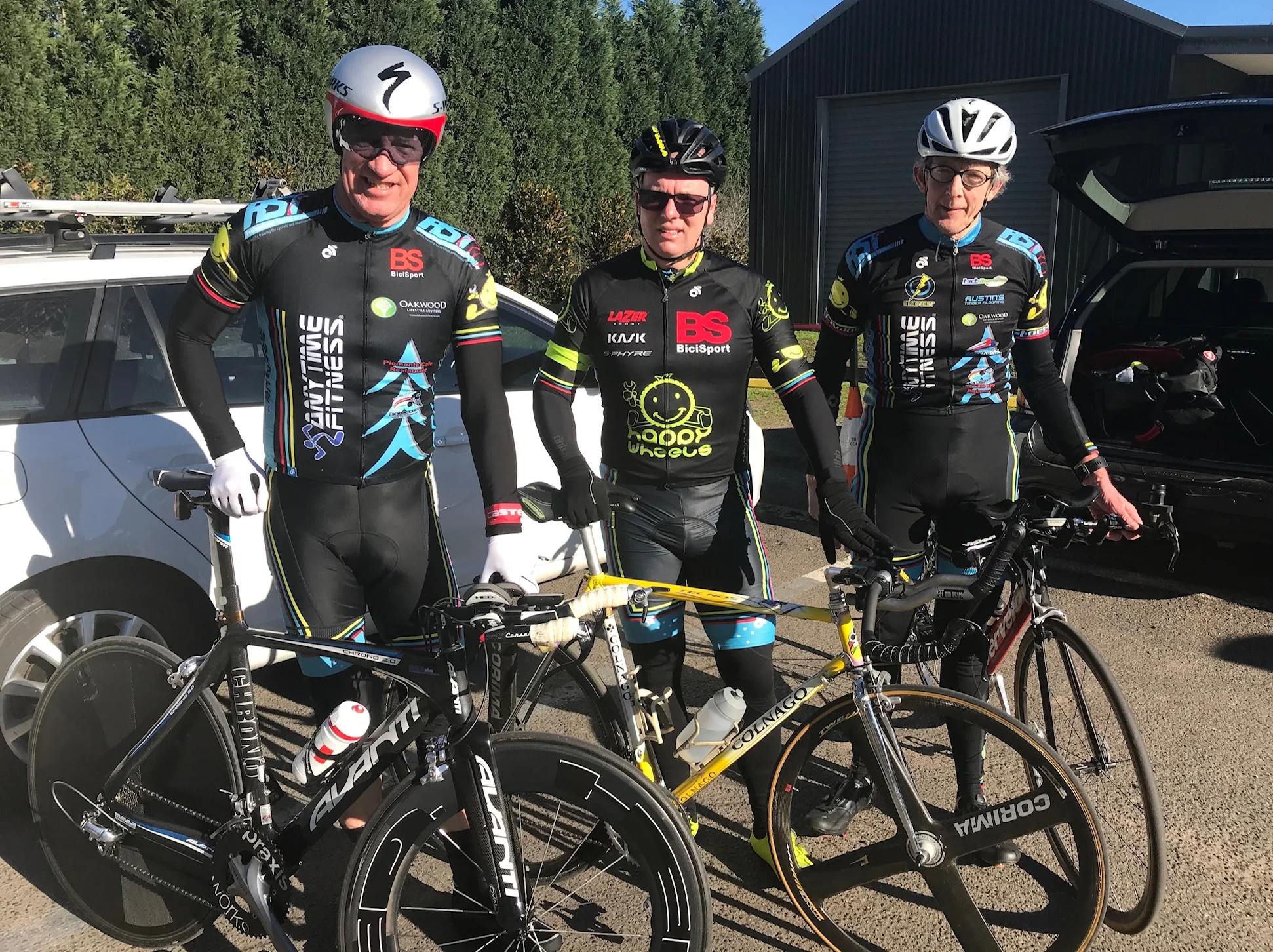 BiciSport Team Time Trial Training @ Terrey Hills @ 21 July - Len Groen, Davide van der Browne & Peter Verhoeven