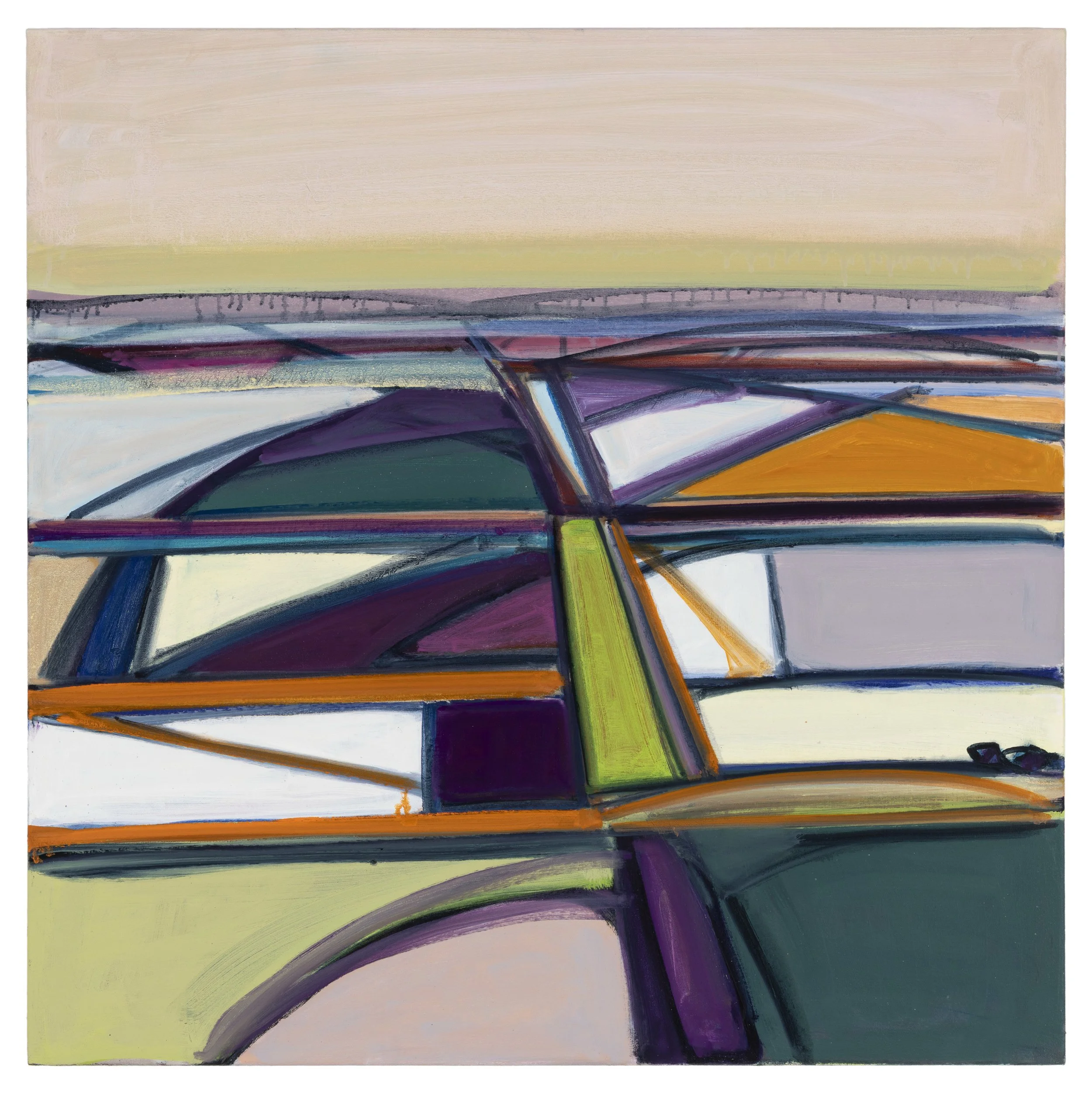  April Landscape  32 × 32 inches  Oil on Canvas 