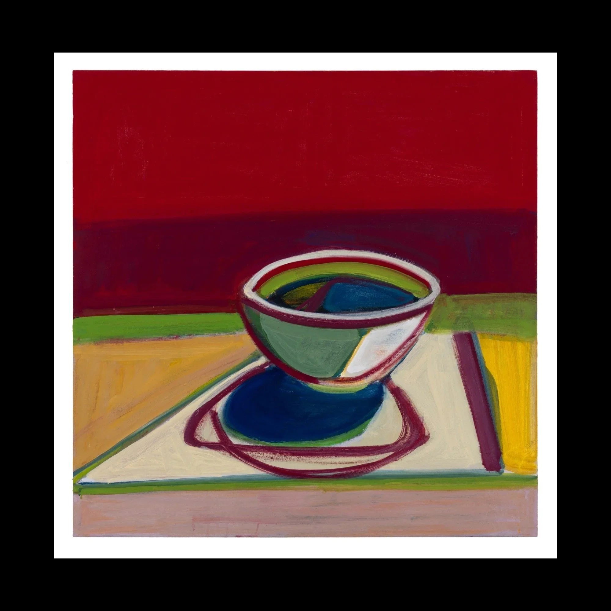 Bowl with Red Background