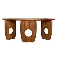 Crescent Dark Walnut Desk