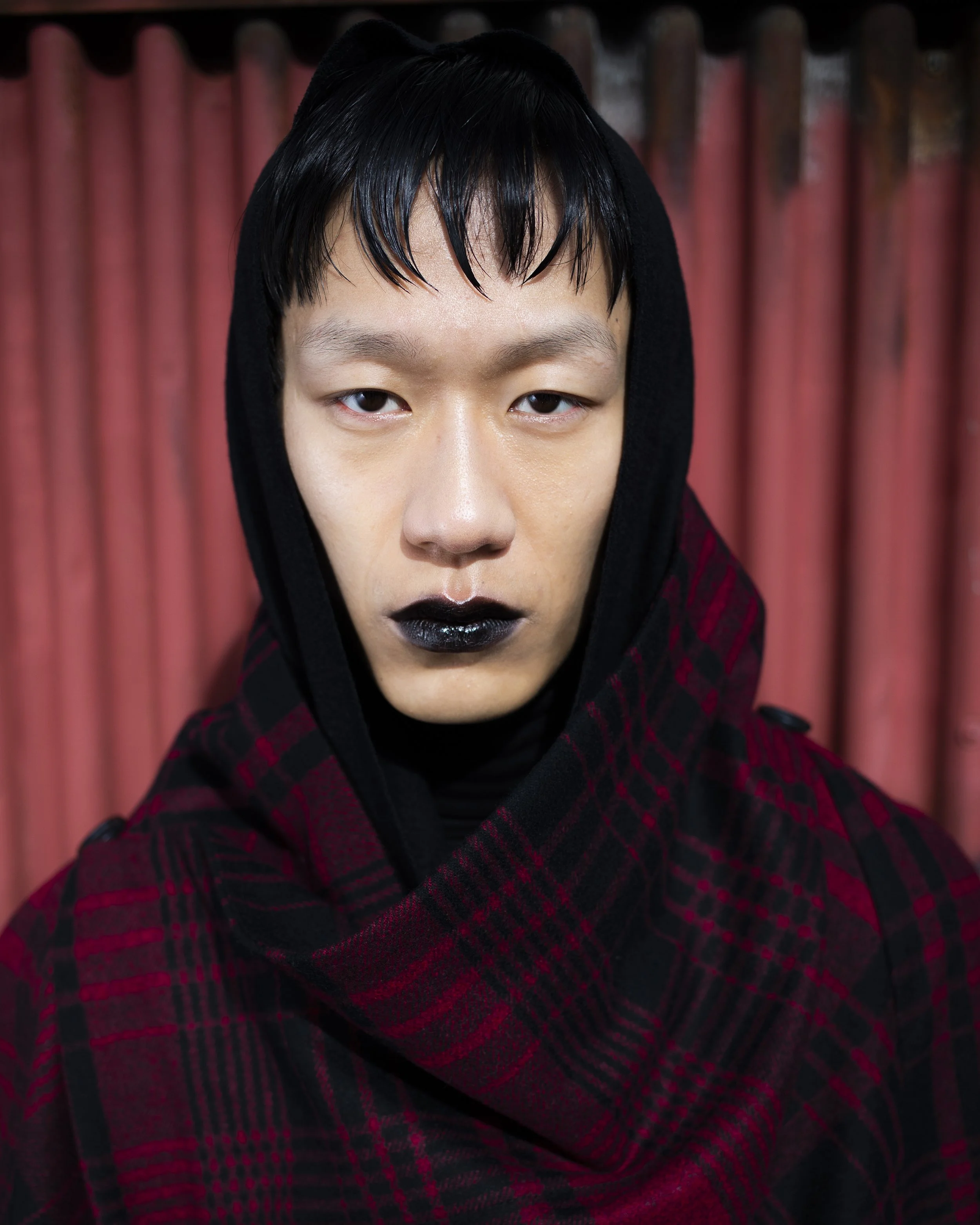   Square Coat plaid  &amp;  Halo Wool hoodie  
