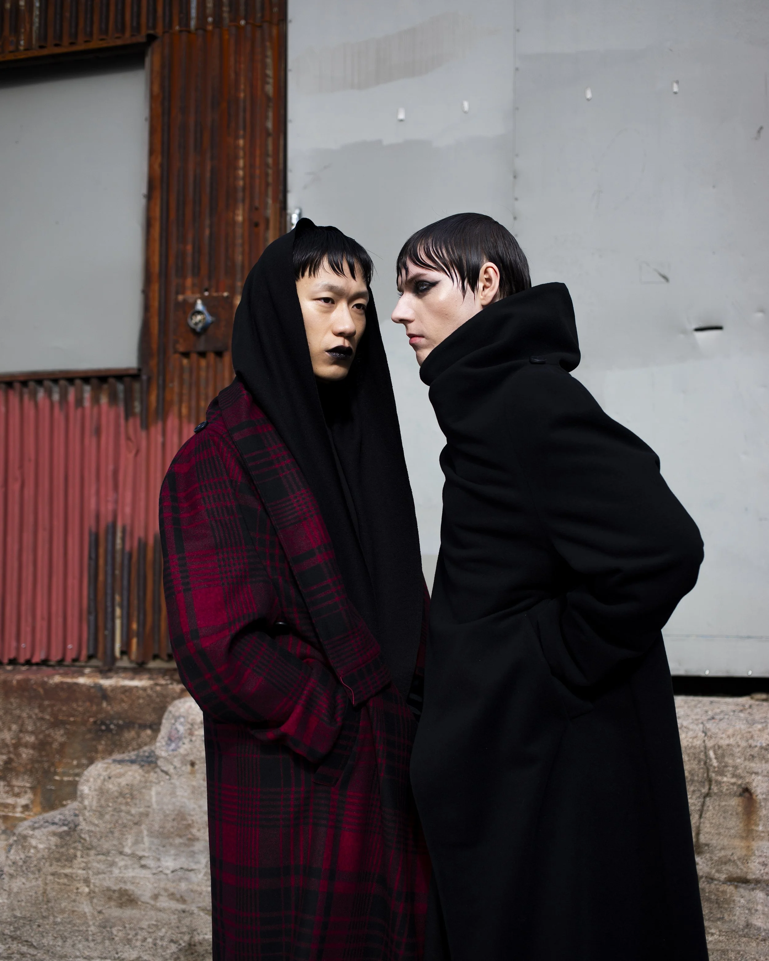   Square Coat plaid  &amp;  Halo Wool hoodie  Square Coat cashmere 