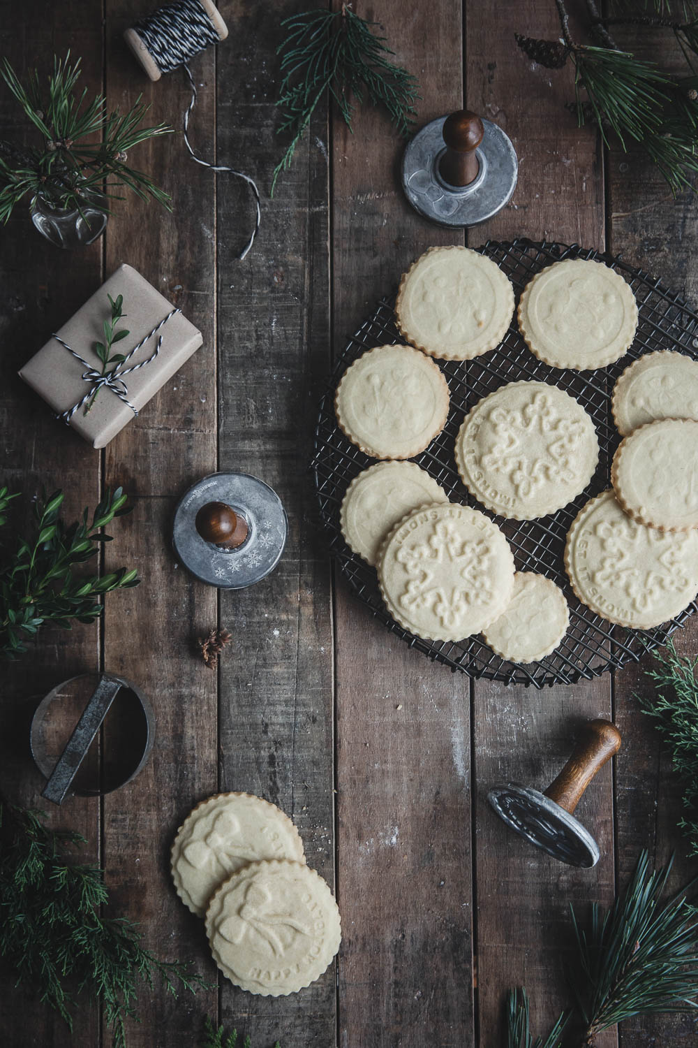 Stamped Chocolate Shortbread Cookies - Curly Girl Kitchen