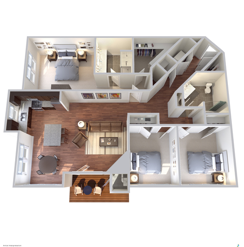 3 bedroom apartment | avanti luxury apartments