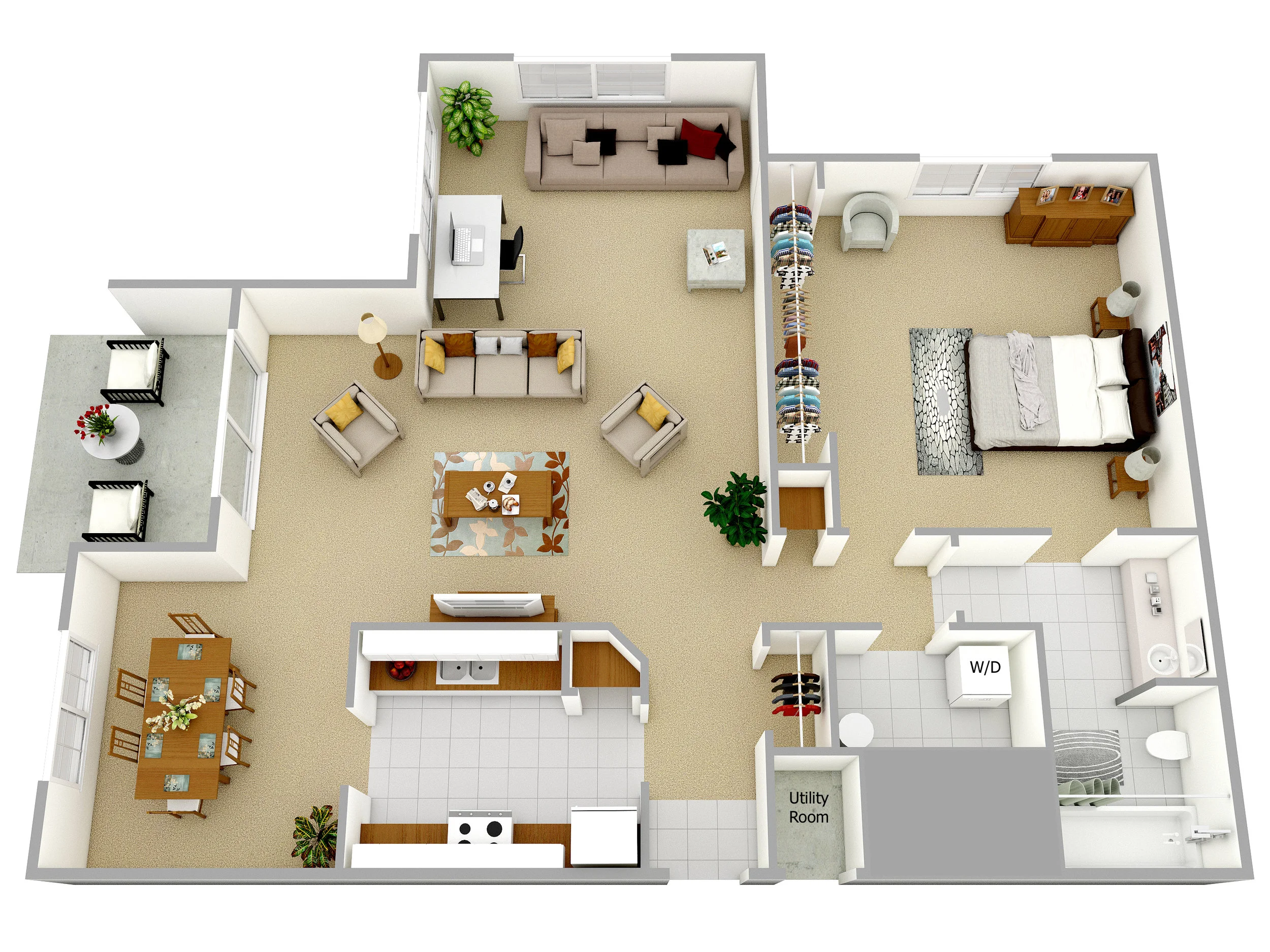 The Avon - 1 Bedroom/1 Bath/Den