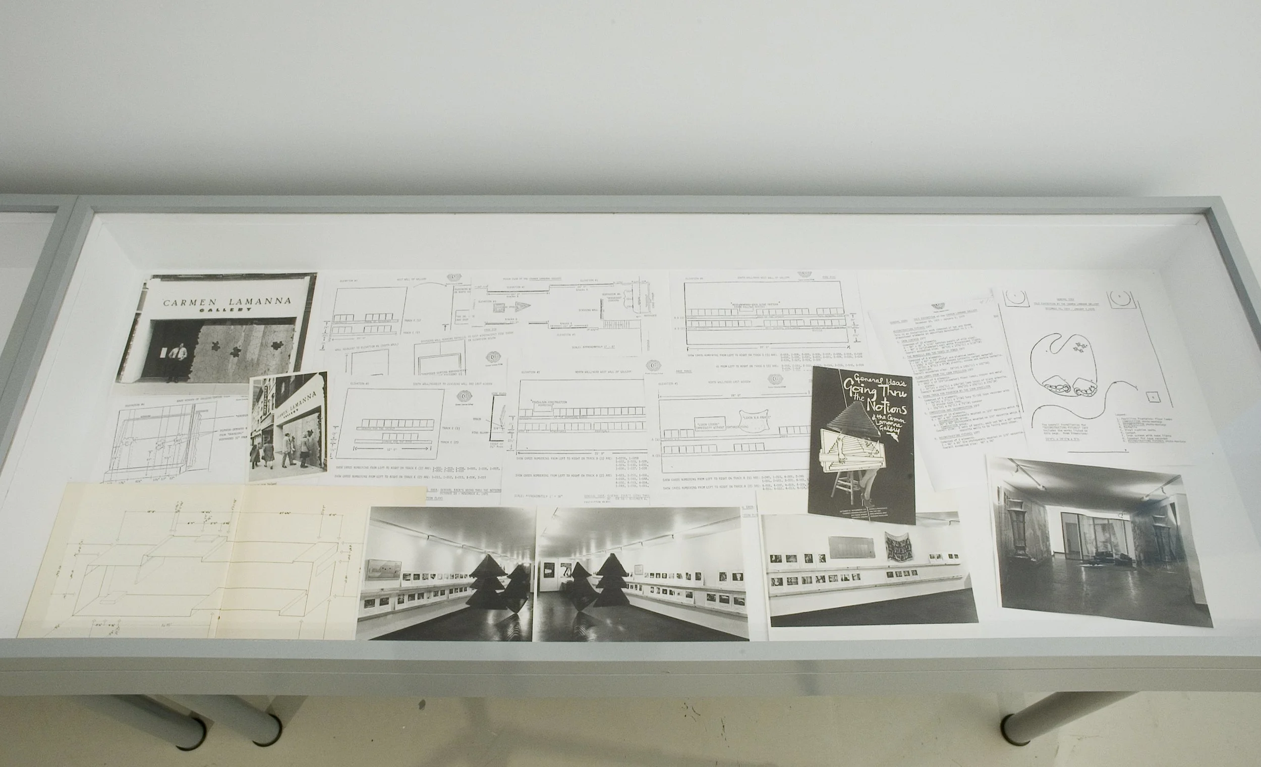 Archival documents of General Idea exhibitions at Carmen Lamanna Gallery, courtesy Philip Monk, photo: Cheryl O'Brien