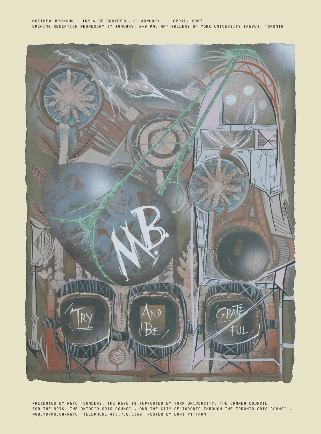 Poster design by Matthew Brannon with a commissioned image by Lari Pittman