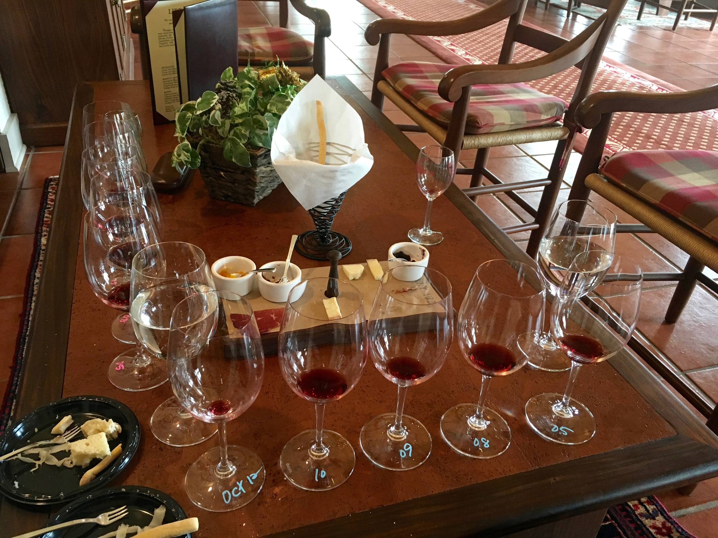 Our tasting of "Octagon", Barboursville's signature red blend, was stunning.
