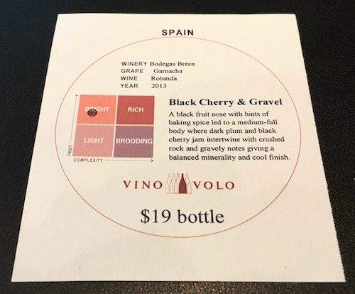 These folks are really into educating their customers, which they do through a simple yet clever little card placed as a coaster under each glass.