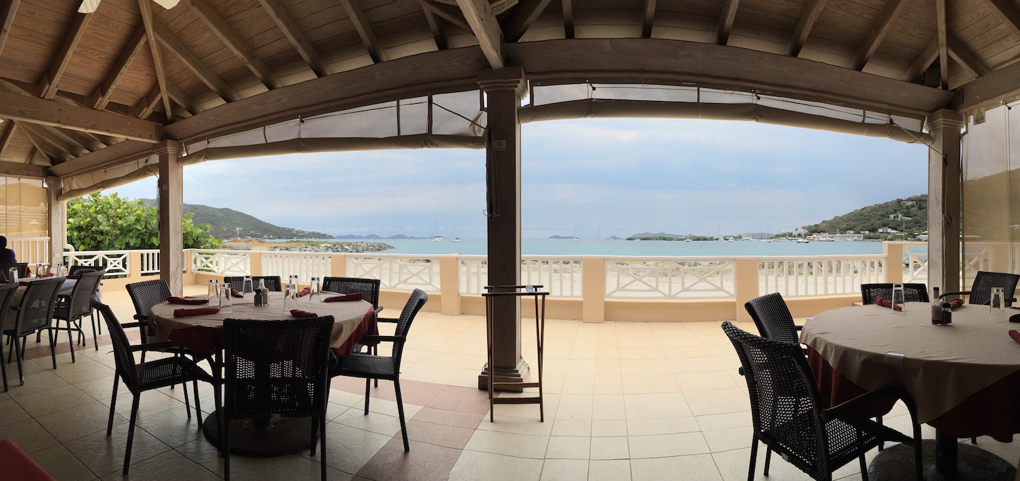 The quiet waterfront dining at Maria's by the Sea offers an unrivaled view of Road Town Harbor. You'll find this a nice reprieve from the busy street just outside.