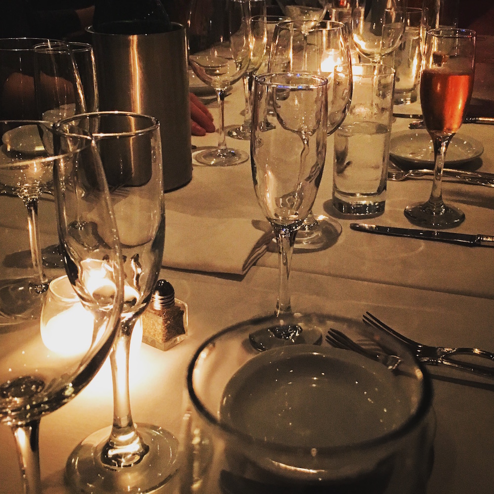 Tables arrayed with candles and glasses, the mood inside of Chimichurri Grill is always the perfect blend of celebration and tranquility.