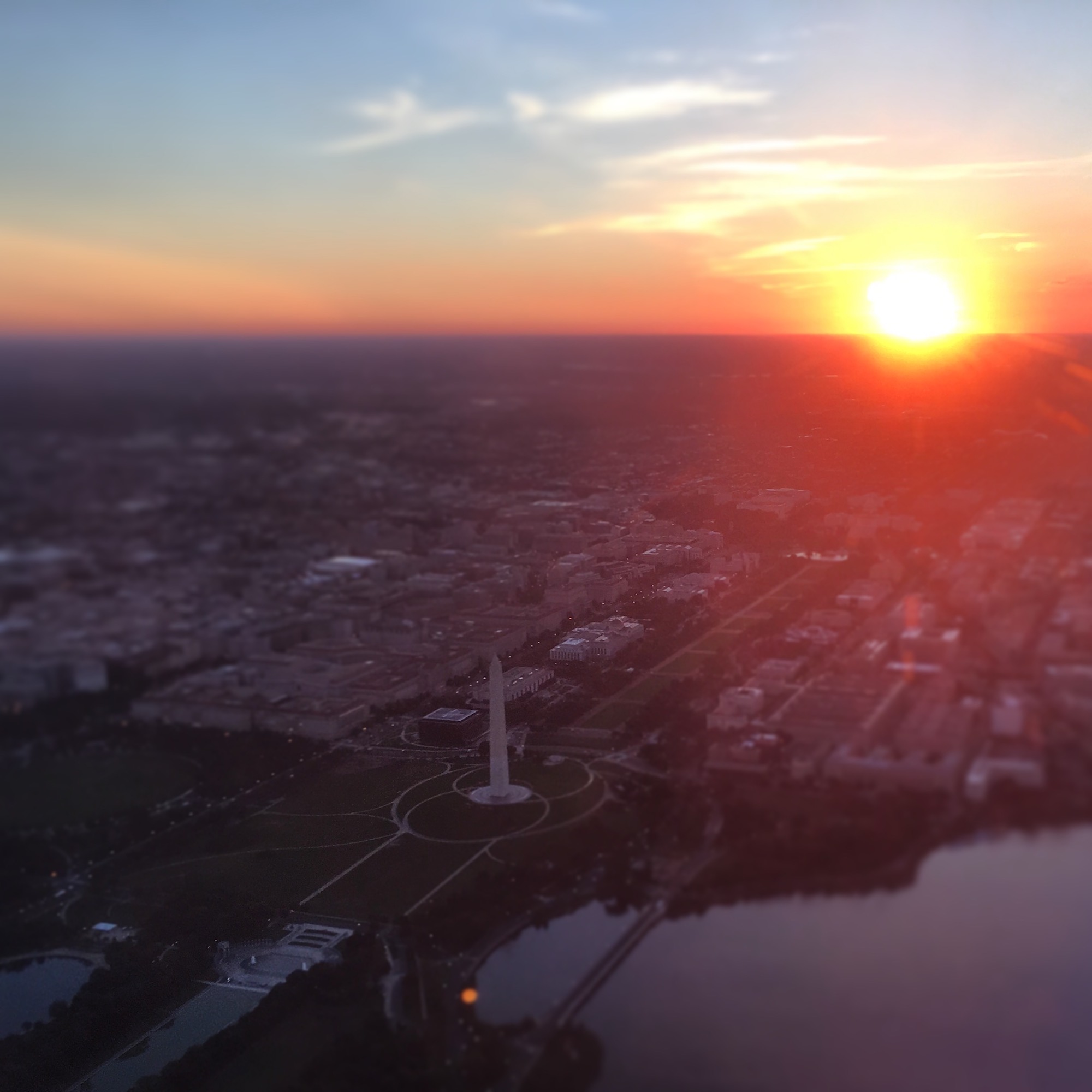 Among other reasons to fly through Washington, DC... sunrises over the city when taking off from the south at DCA are unreal.