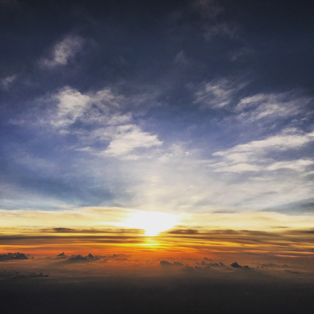Beautiful view from any seat, but it's infinitely better when seen from the comfort of a lie-flat seat in first or business class for which you paid little to no actual dollars for!