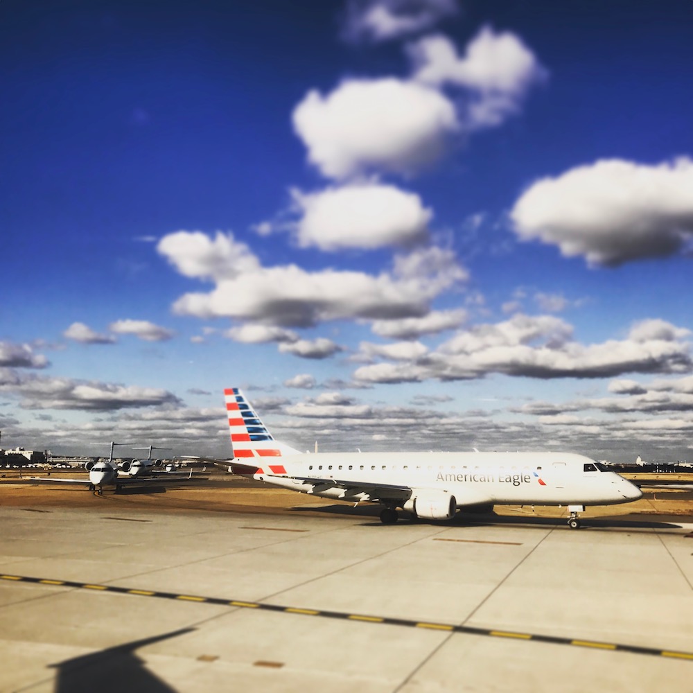 The regional airplanes line up to get out of town on a Friday afternoon! This Embraer 175 is going to feel less cramped than most of its competition aside from the larger Embraer 190.
