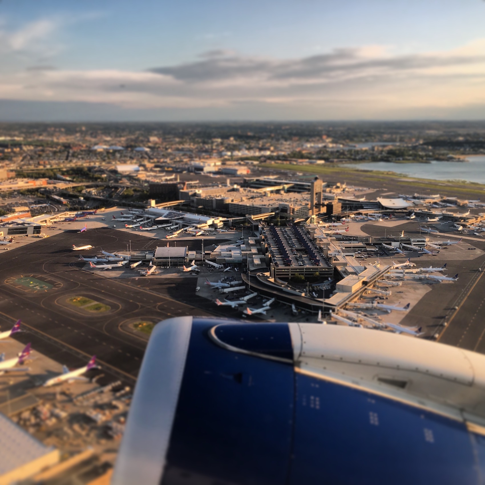 Boston Logan International Airport, I love you, but I was not sad for our time together to end this week. (In fairness, this is my best photo of BOS, but was taken some time ago on a jetBlue flight... for anyone astute enough to notice that jet is not painted with American's colors.)