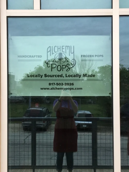 We were so excited to hang our first sign on the door!
