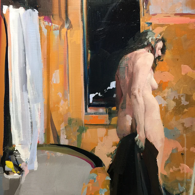 Three Views of a Bathroom, closeup