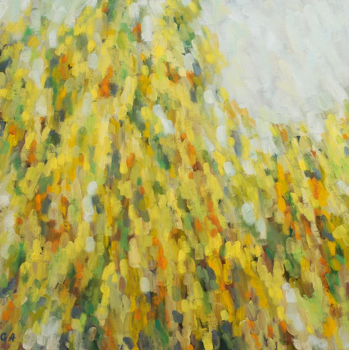 Abstract Yellow Acacia Painting