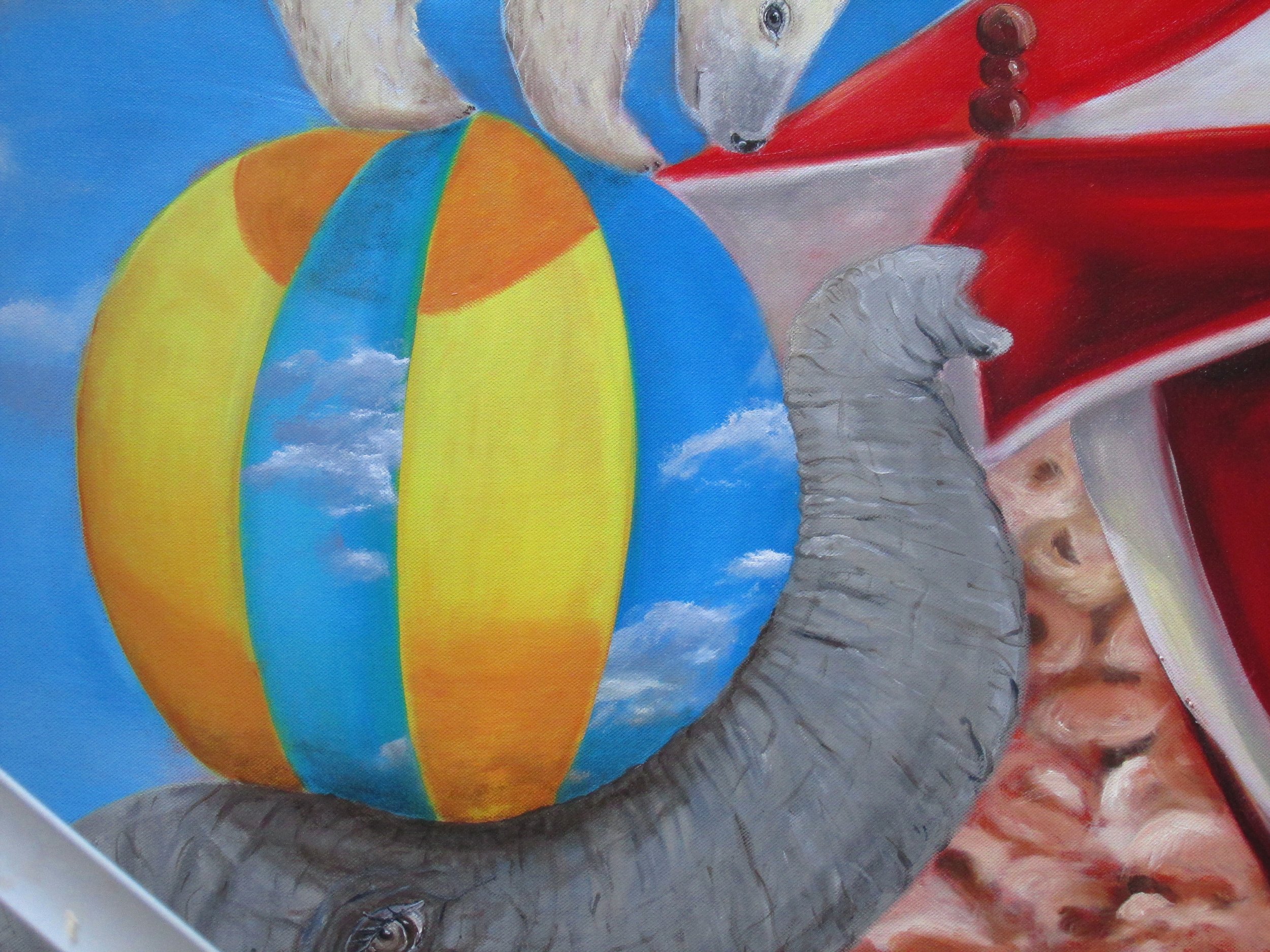  Circus . 2022 . 120 x 100 cm . Nahaufnahme 