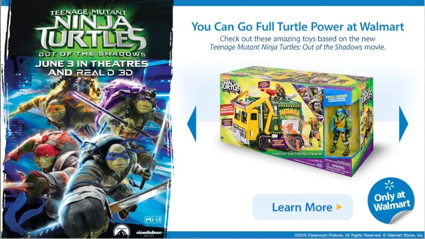 Walmart TMNT Movie Products Takeover