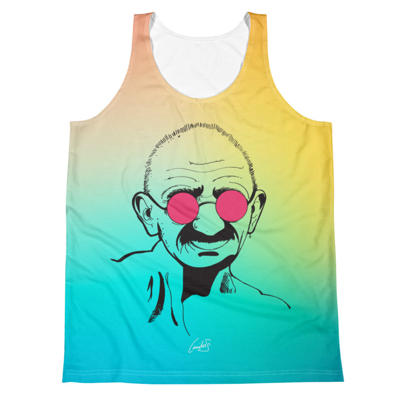 Gandhi Full Print Tank Unisex