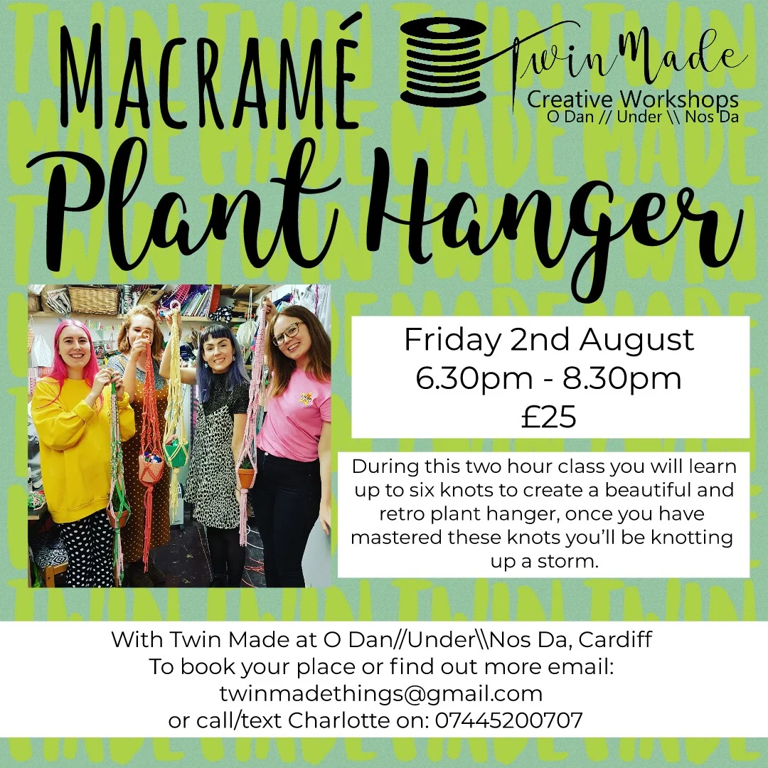 Friday 2nd August - Macramé Plant Hanger 6.30pm - 8.30pm £25