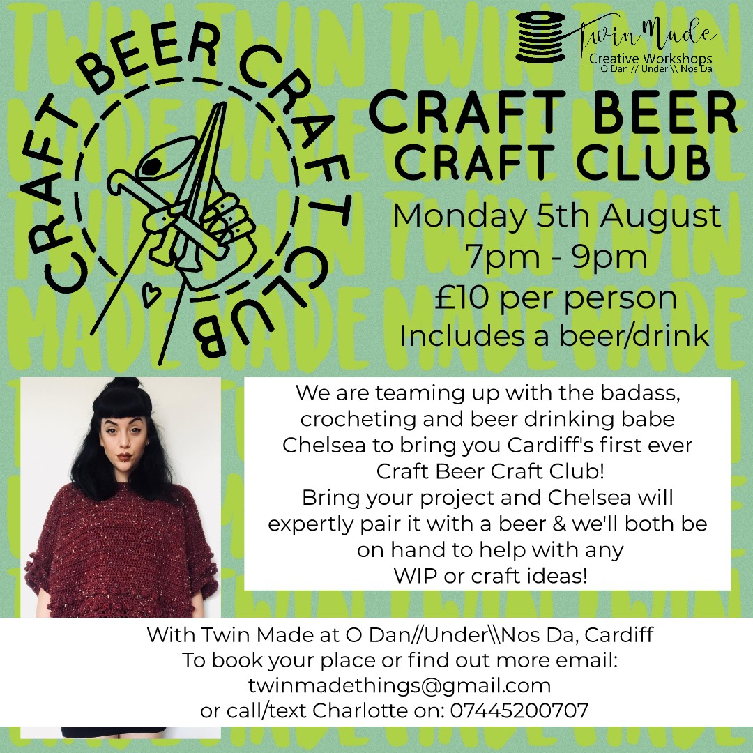 Monday 5th August - Craft Beer Craft Club 7pm - 9pm £10 per person