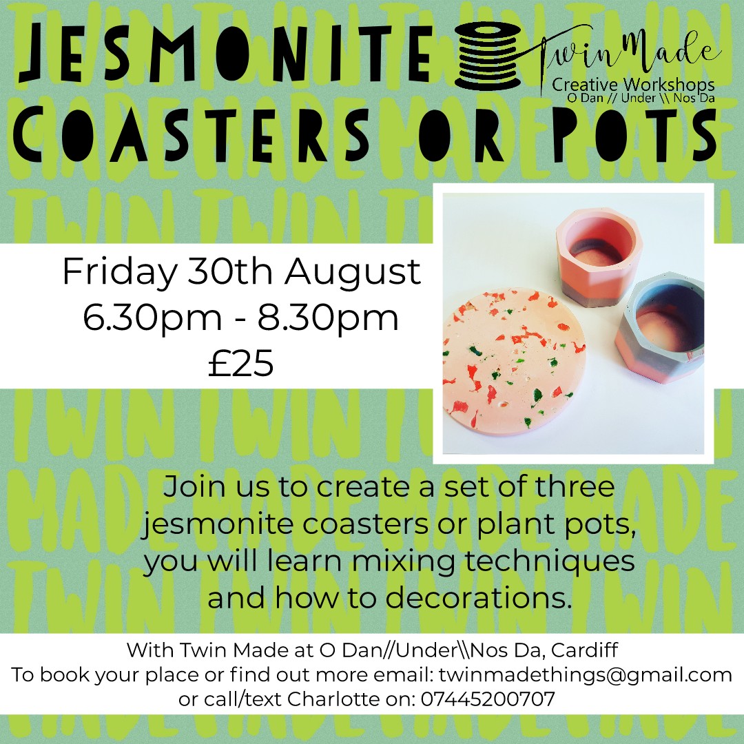 Friday 30th August - Jesmonite Coasters 6.30pm - 8.30pm £25