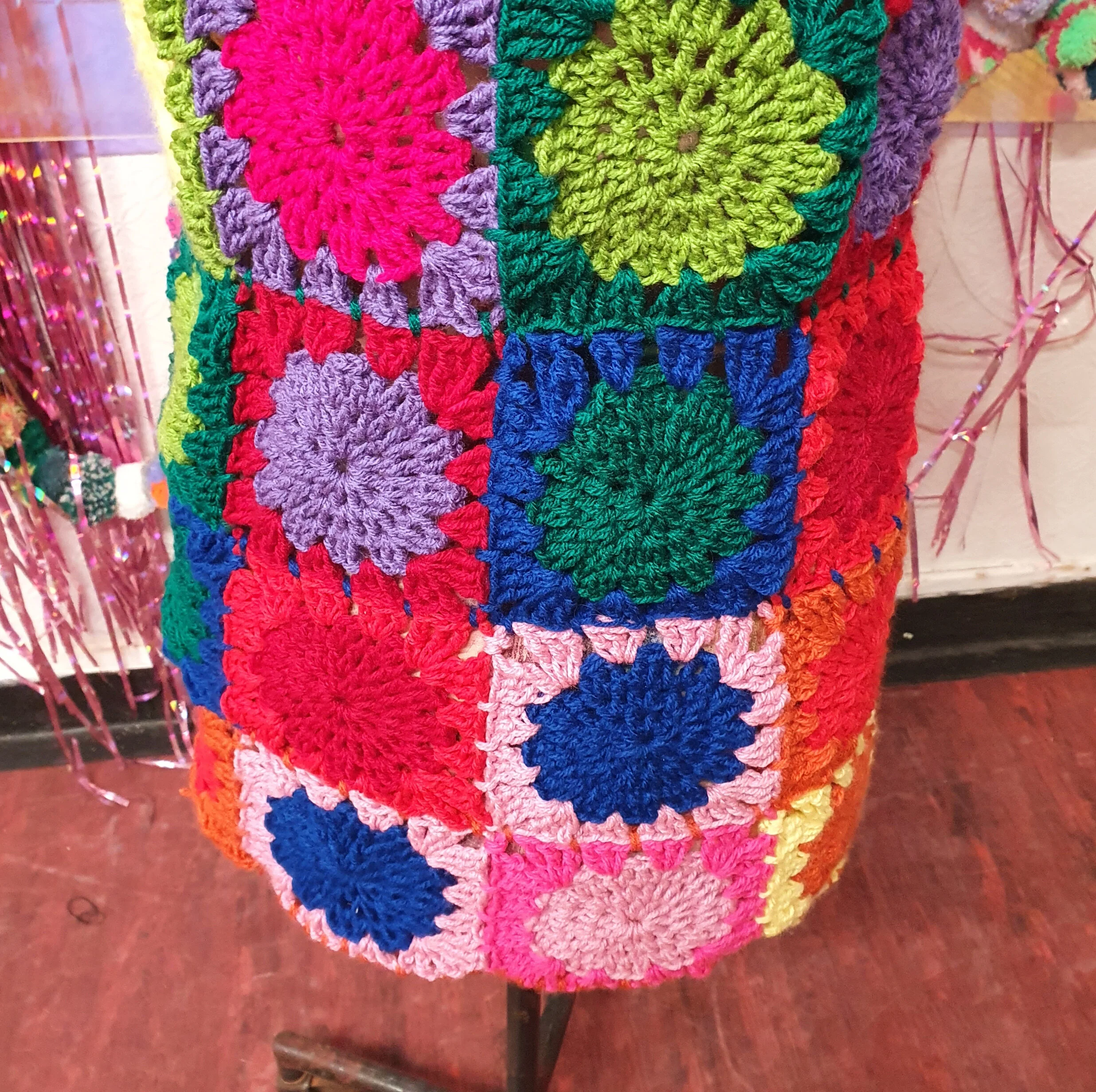 crochet patchwork dress