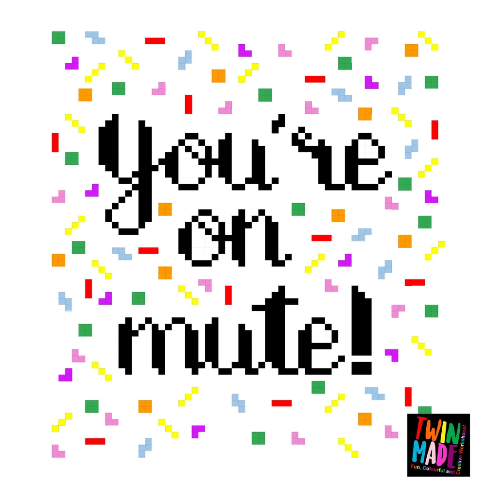 You Re On Mute Cross Stitch Pattern Sprinkles Instant Download Pdf Twin Made