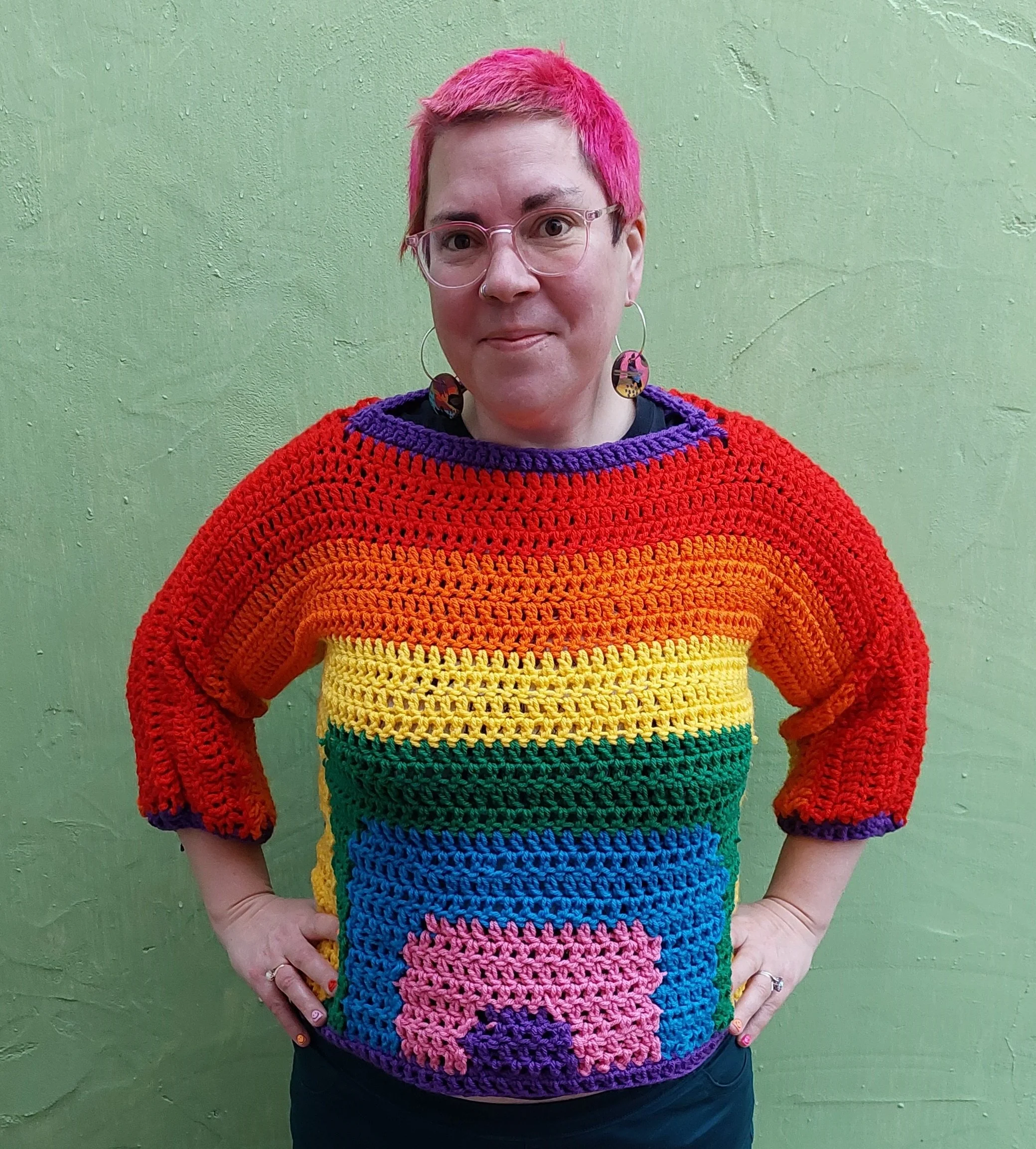 Crochet a Rainbow Jumper PDF Download Crocheting Pattern — Twin