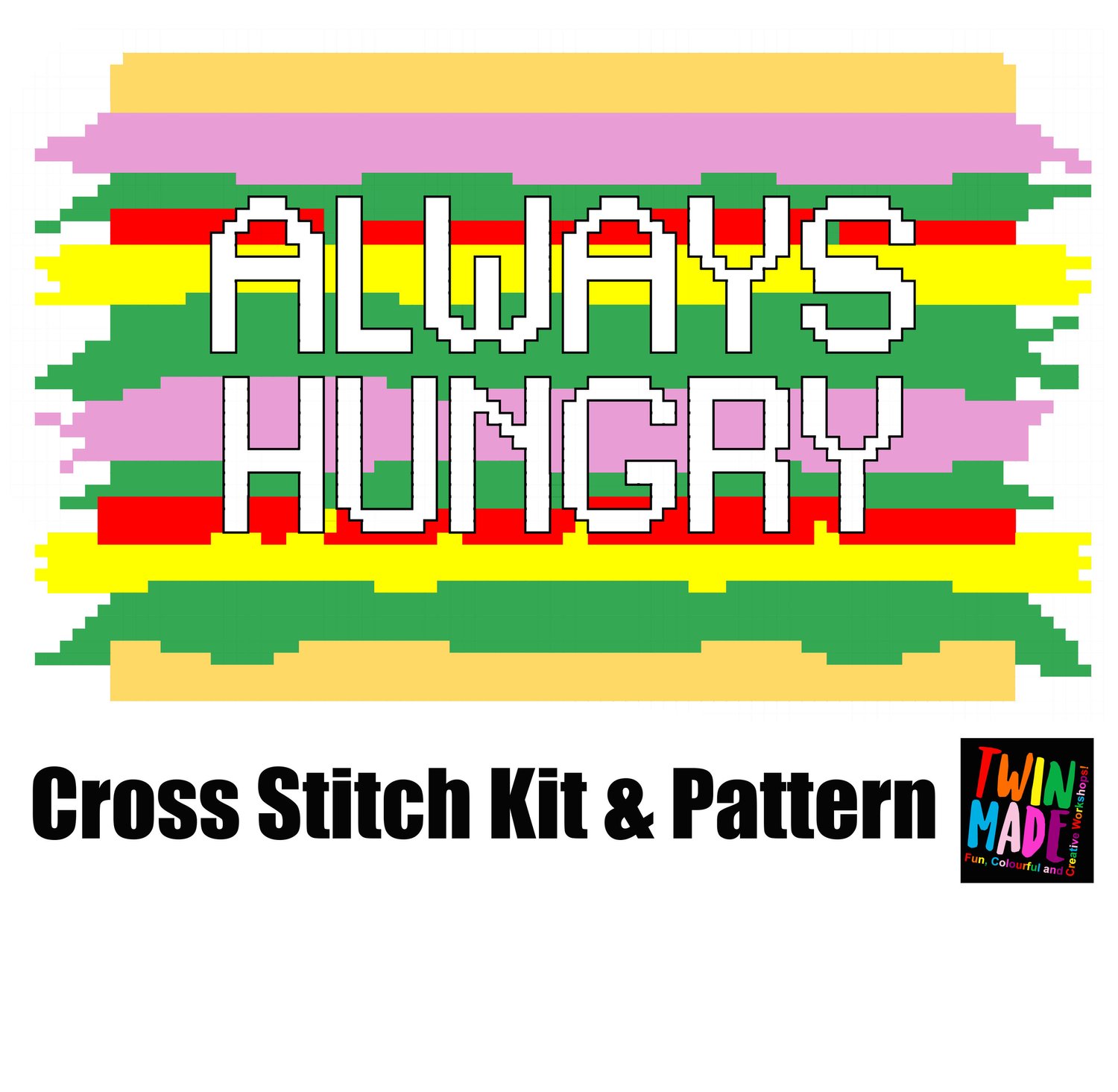 Whatever. Starter Cross Stitch Kit for Beginners. Lyrics Cross