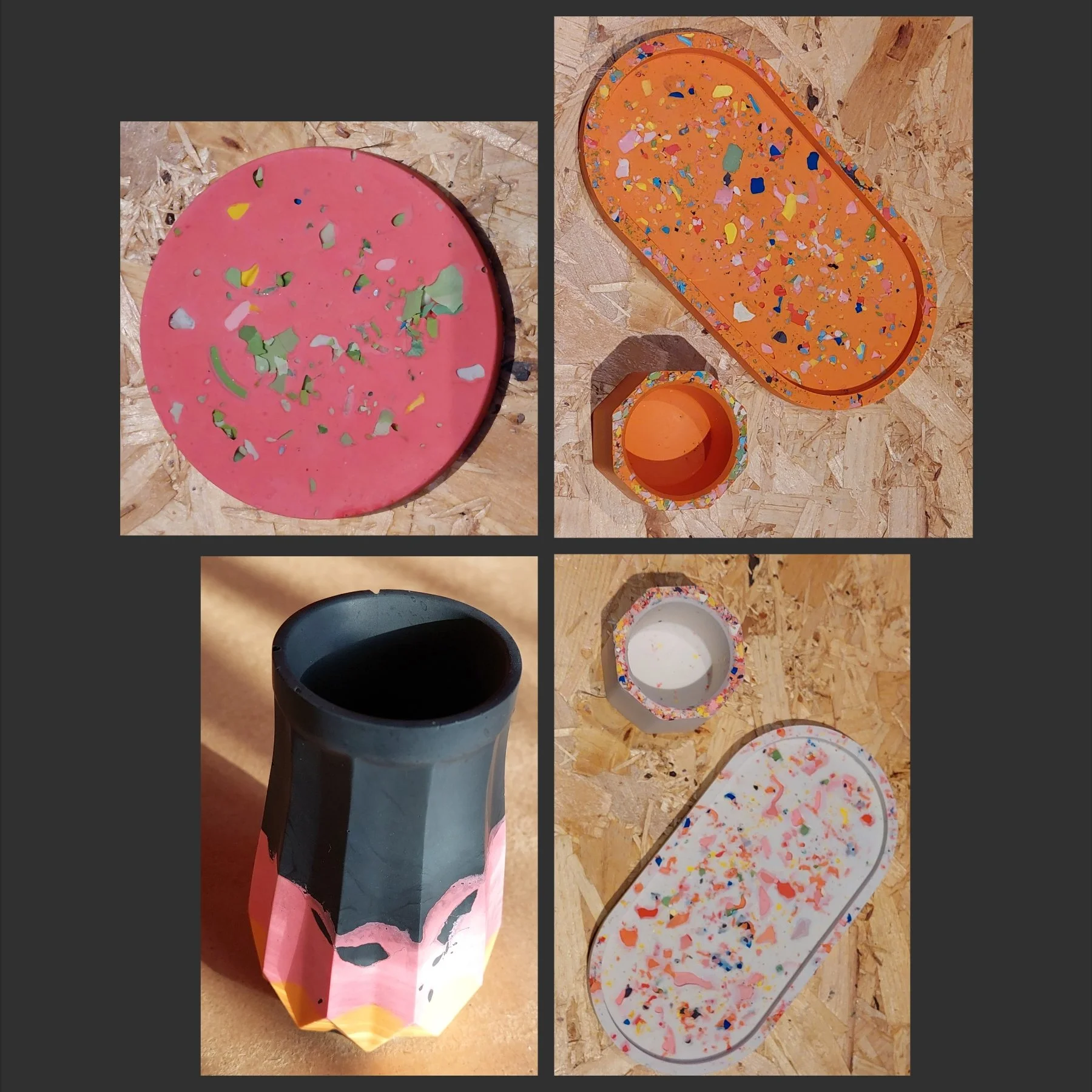 Twin Made Jesmonite Coasters or Plant Pots Trinket Tray