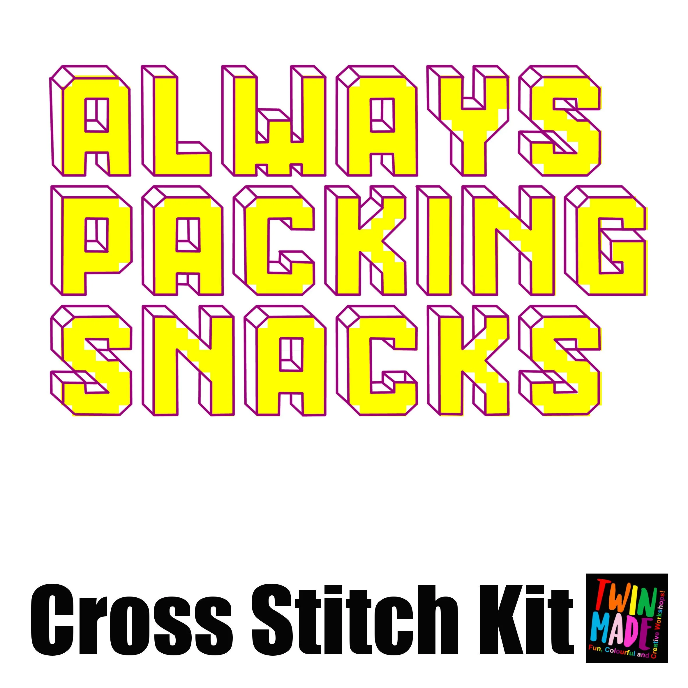 Always Packing Snacks Cross Stitch Kit Ad.jpg