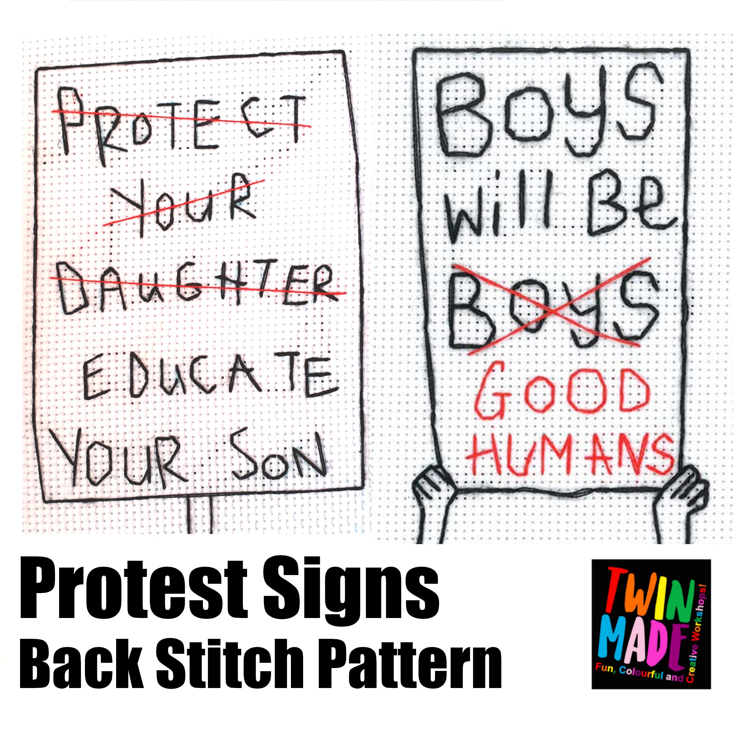 Protest Stitch Back Stitch Pattern Sticker.jpg