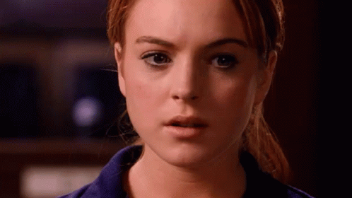 A gif of Cady from the 2004 movie, Mean Girls, where she competes as a mathtele and wins with the answer, "the limit does not exist."