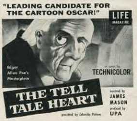 Ted Parmalee's The Tell-Tale Heart was one of several short features in the horror genre to garner Oscar recognition.