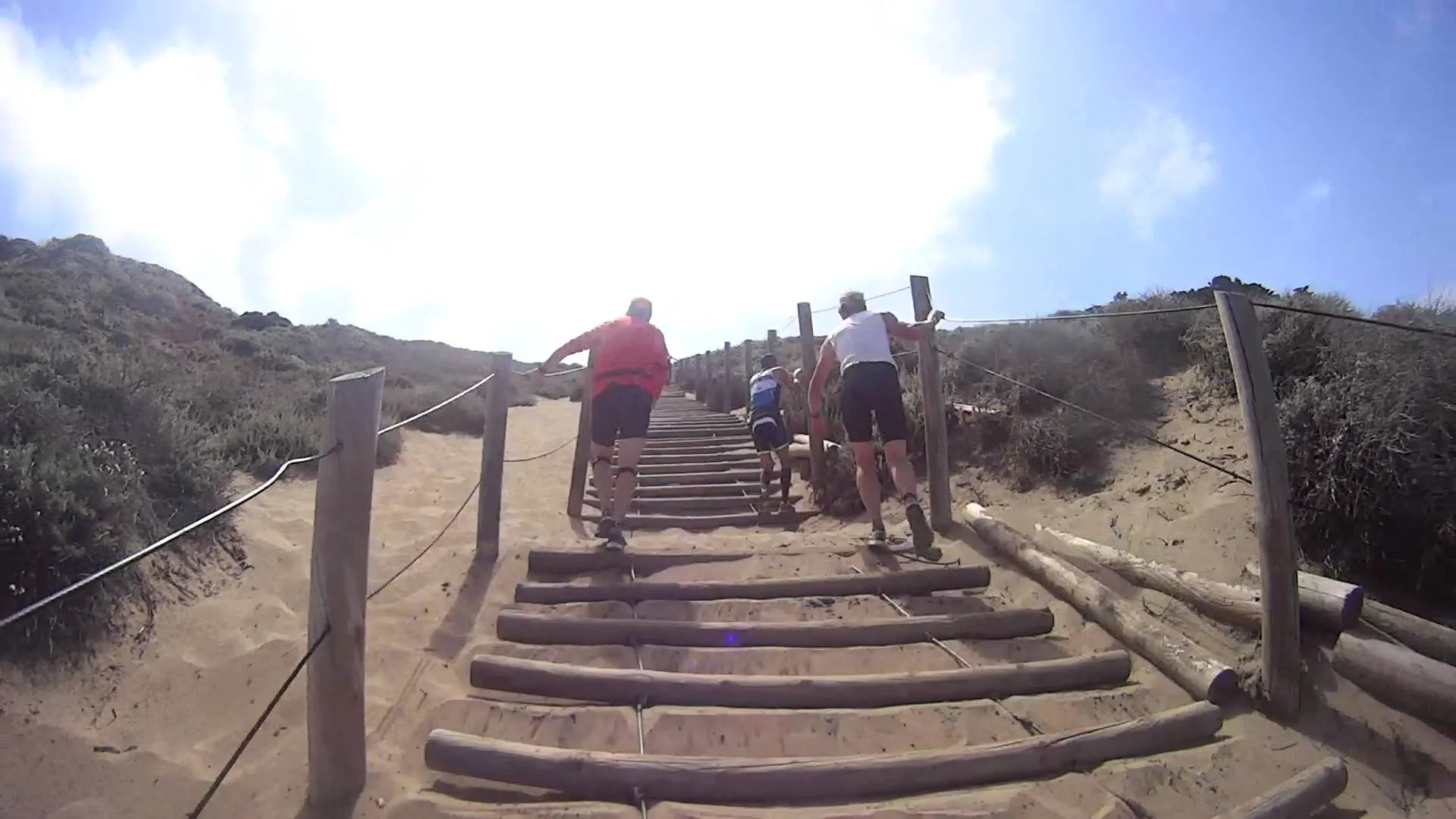 The Sand Ladder: toughest part of the run