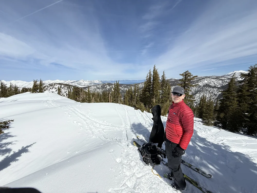  Aaron on Waterhouse Peak, April 5, 2025. 