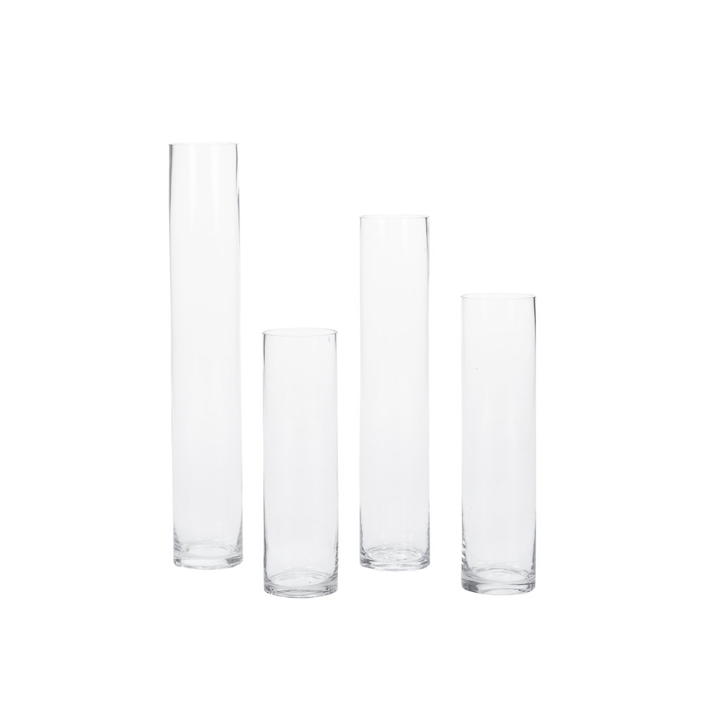 forstørrelse Tale Indstilling Tall Glass Cylinder Vase - Twigs & Branches Floral