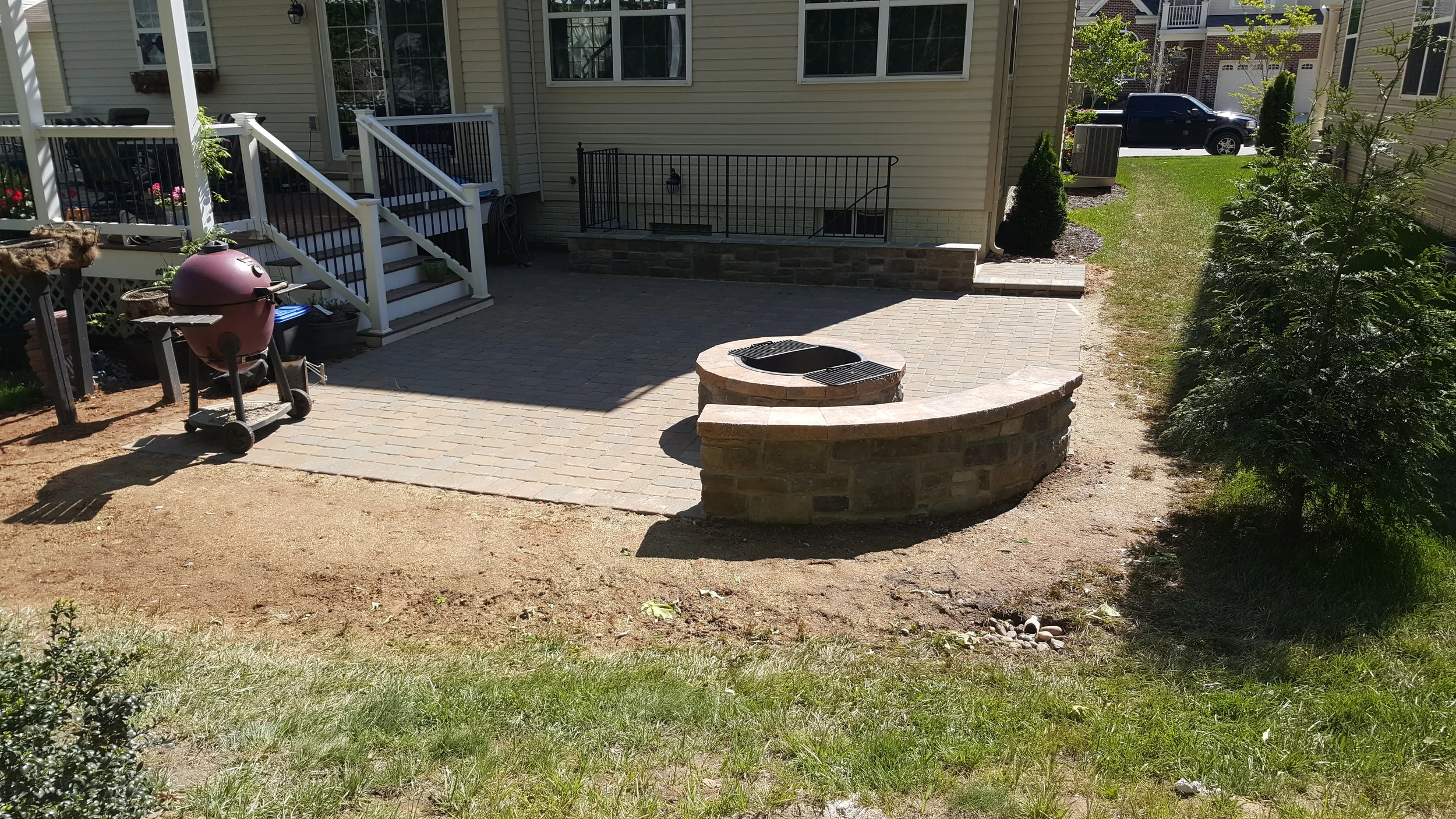 Paver Patio with Fire Pit