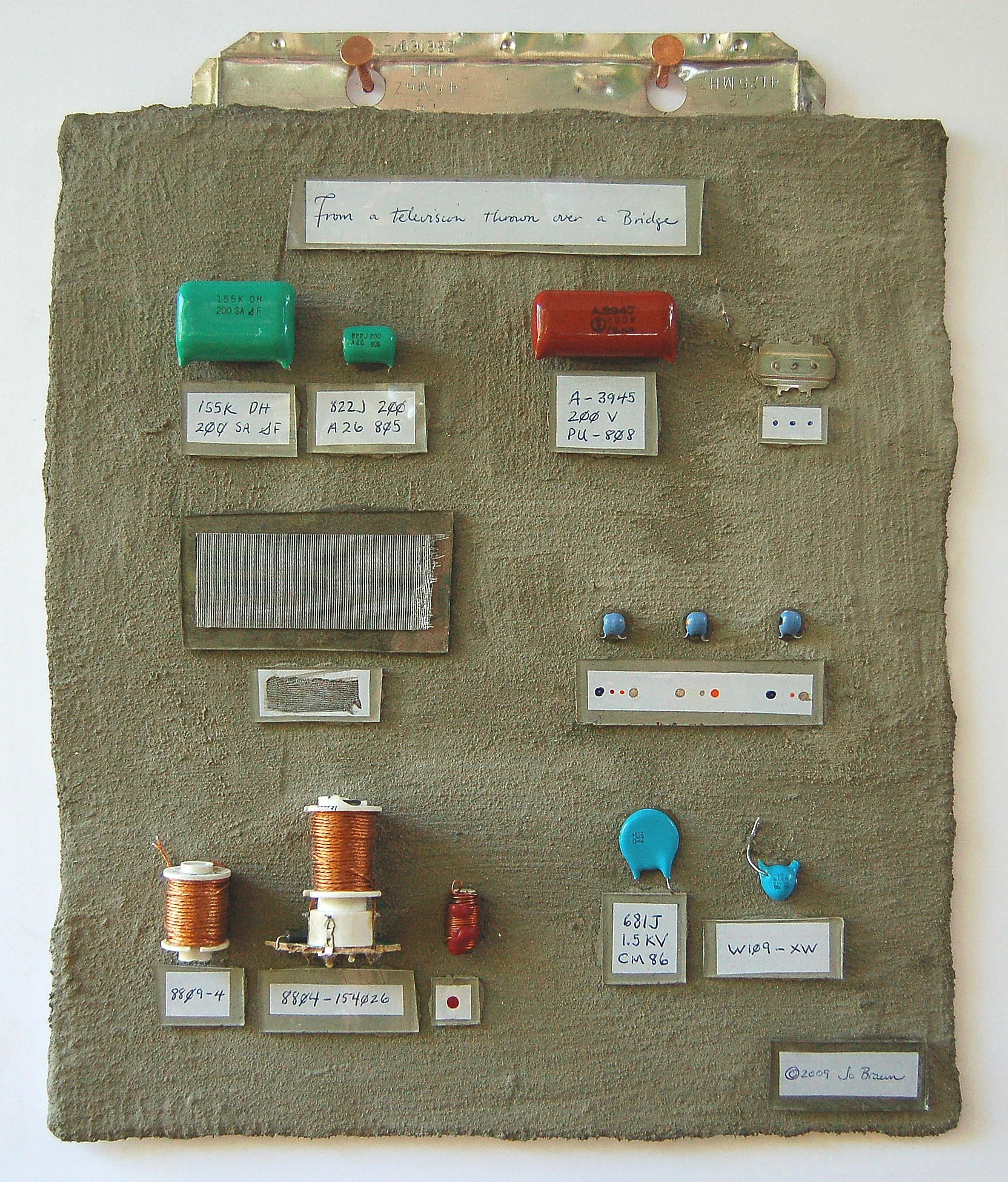   From a Television Thrown over a Bridge   13 in h x 9 in w  