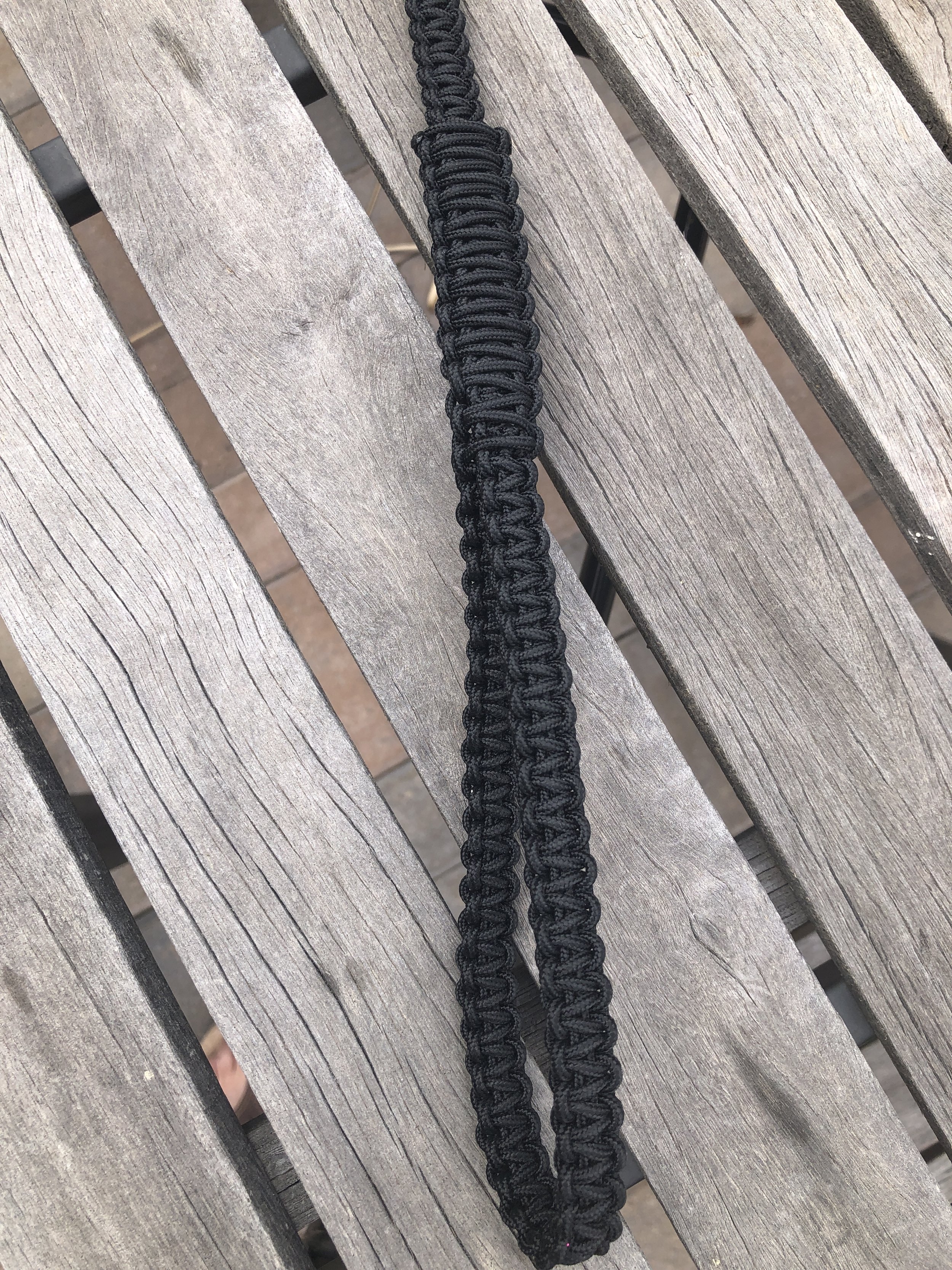 Slip Lead for Dogs 4' Black 95 Paracord Handmade in the USA Little Dog Leash